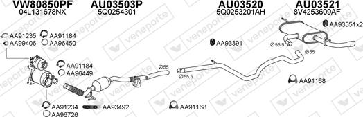 Veneporte 030377 - Система випуску ОГ autocars.com.ua