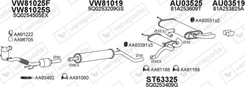 Veneporte 030382 - Система випуску ОГ autocars.com.ua