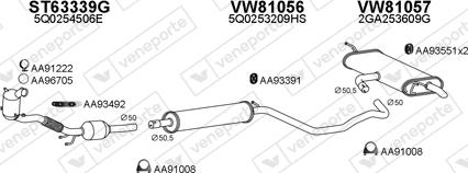 Veneporte 030385 - Система випуску ОГ autocars.com.ua