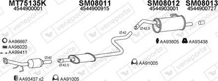 Veneporte 080012 - Система випуску ОГ autocars.com.ua