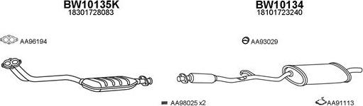 Veneporte 100021 - Система випуску ОГ autocars.com.ua