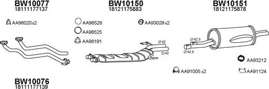 Veneporte 100043 - Система випуску ОГ autocars.com.ua