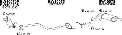 Veneporte 100094 - Система випуску ОГ autocars.com.ua