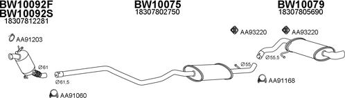 Veneporte 100099 - Система випуску ОГ autocars.com.ua