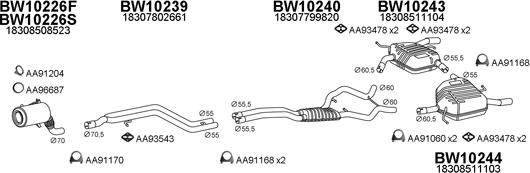 Veneporte 100128 - Система випуску ОГ autocars.com.ua