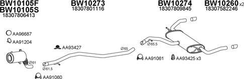 Veneporte 100141 - Система випуску ОГ autocars.com.ua