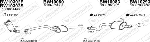 Veneporte 100155 - Система випуску ОГ autocars.com.ua