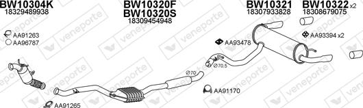 Veneporte 100164 - Система випуску ОГ autocars.com.ua