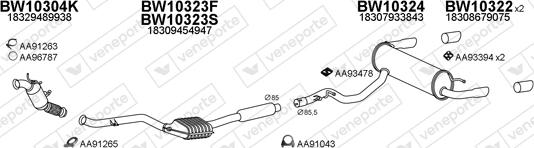 Veneporte 100165 - Система випуску ОГ autocars.com.ua