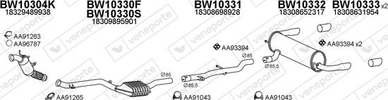 Veneporte 100169 - Система випуску ОГ autocars.com.ua