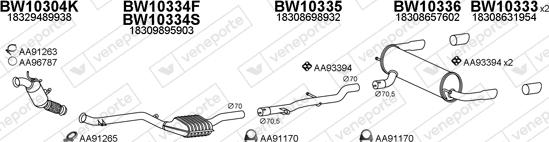 Veneporte 100170 - Система випуску ОГ autocars.com.ua