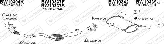 Veneporte 100173 - Система випуску ОГ autocars.com.ua