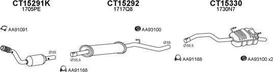 Veneporte 150587 - Система випуску ОГ autocars.com.ua