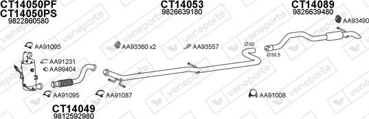 Veneporte 450972 - Система выпуска ОГ avtokuzovplus.com.ua