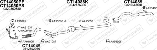 Veneporte 450973 - Система выпуска ОГ avtokuzovplus.com.ua