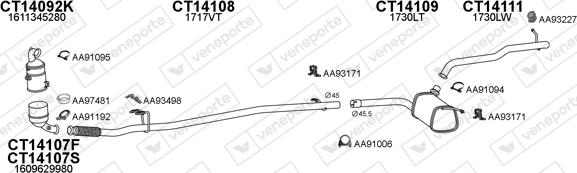 Veneporte 150837 - Система випуску ОГ autocars.com.ua