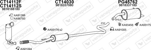 Veneporte 400799 - Система випуску ОГ autocars.com.ua