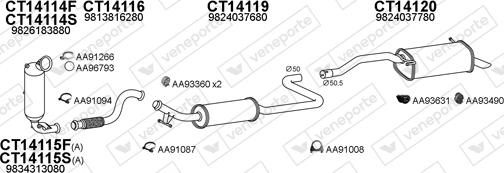 Veneporte 400807 - Система выпуска ОГ avtokuzovplus.com.ua