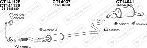 Veneporte 290018 - Система выпуска ОГ avtokuzovplus.com.ua