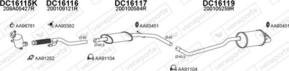 Veneporte 550810 - Система випуску ОГ autocars.com.ua