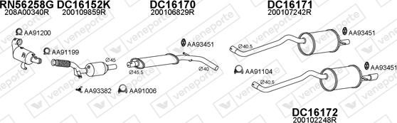 Veneporte 160079 - Система випуску ОГ autocars.com.ua