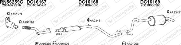 Veneporte 160084 - Система випуску ОГ autocars.com.ua