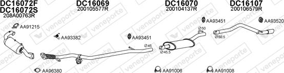 Veneporte 160097 - Система випуску ОГ autocars.com.ua