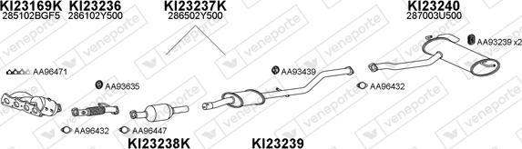 Veneporte 230092 - Система випуску ОГ autocars.com.ua