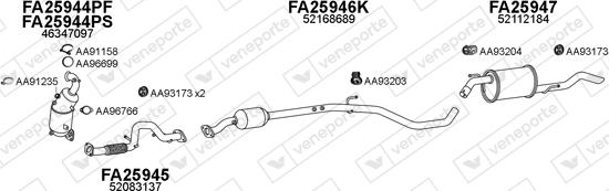 Veneporte 250630 - Система випуску ОГ autocars.com.ua