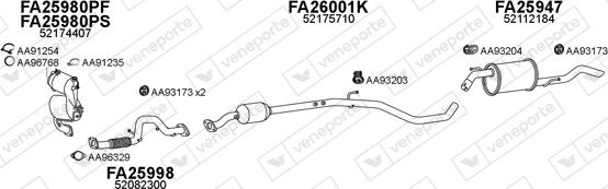 Veneporte 250653 - Система випуску ОГ autocars.com.ua