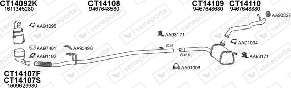 Veneporte 250662 - Система випуску ОГ autocars.com.ua