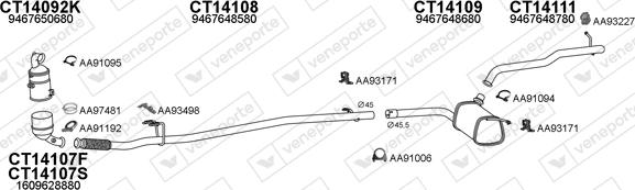 Veneporte 250663 - Система випуску ОГ autocars.com.ua