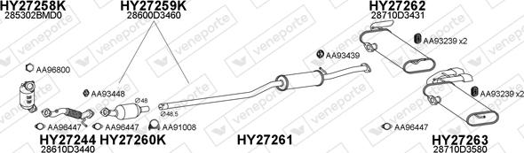 Veneporte 270099 - Система випуску ОГ autocars.com.ua
