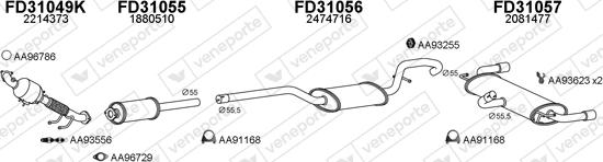 Veneporte 300689 - Система випуску ОГ autocars.com.ua