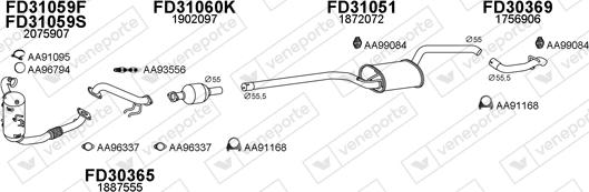 Veneporte 300693 - Система випуску ОГ autocars.com.ua