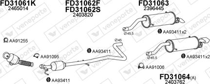 Veneporte 300695 - Система випуску ОГ autocars.com.ua