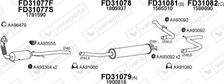 Veneporte 300705 - Система випуску ОГ autocars.com.ua