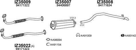 Veneporte 350003 - Система випуску ОГ autocars.com.ua