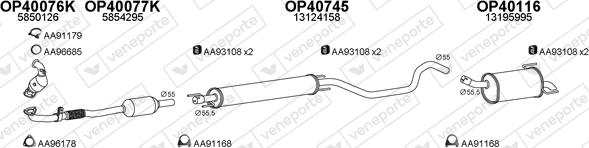 Veneporte 400730 - Система випуску ОГ autocars.com.ua