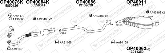 Veneporte 770373 - Система випуску ОГ autocars.com.ua