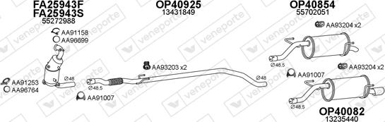Veneporte 400764 - Система випуску ОГ autocars.com.ua