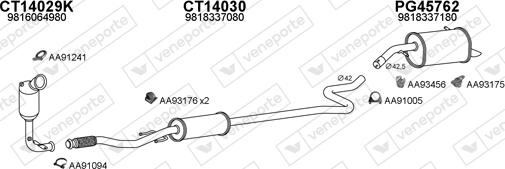 Veneporte 400798 - Система випуску ОГ autocars.com.ua