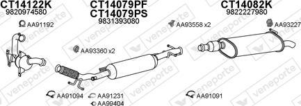 Veneporte 400818 - Система выпуска ОГ avtokuzovplus.com.ua