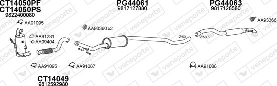 Veneporte 450966 - Система випуску ОГ autocars.com.ua