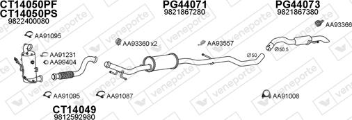 Veneporte 450970 - Система випуску ОГ autocars.com.ua