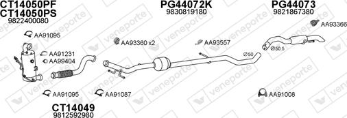 Veneporte 450971 - Система випуску ОГ autocars.com.ua