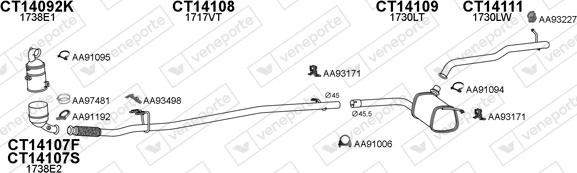 Veneporte 450986 - Система випуску ОГ autocars.com.ua