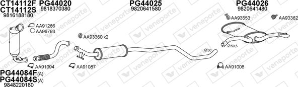 Veneporte 450987 - Система випуску ОГ autocars.com.ua