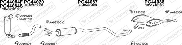 Veneporte 450990 - Система выпуска ОГ avtokuzovplus.com.ua