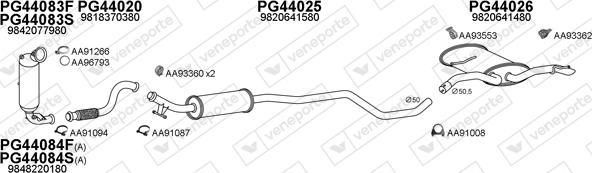 Veneporte 451004 - Система випуску ОГ autocars.com.ua